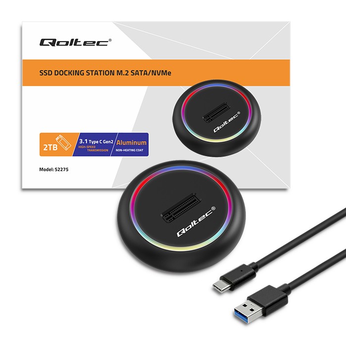 Qoltec Dockingstation 52275 | USB-C | 2TB