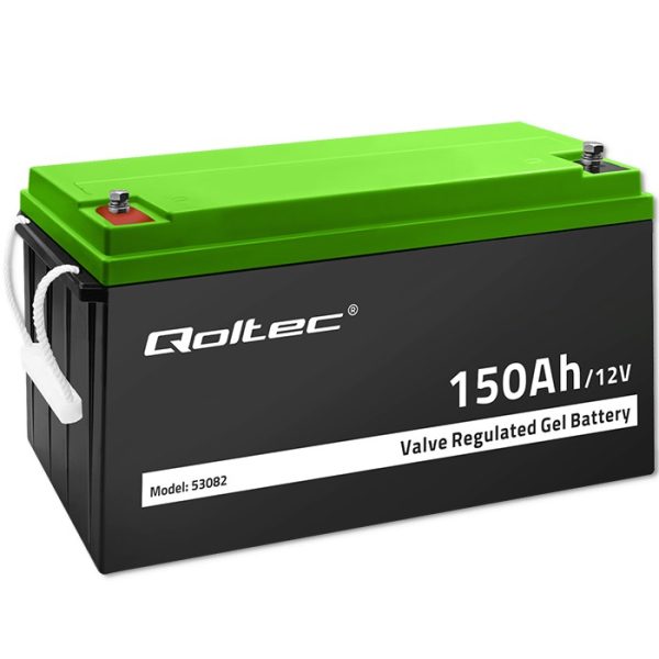 Qoltec GEL-Batterie 53082 | 12V | 150Ah | 41.8kg