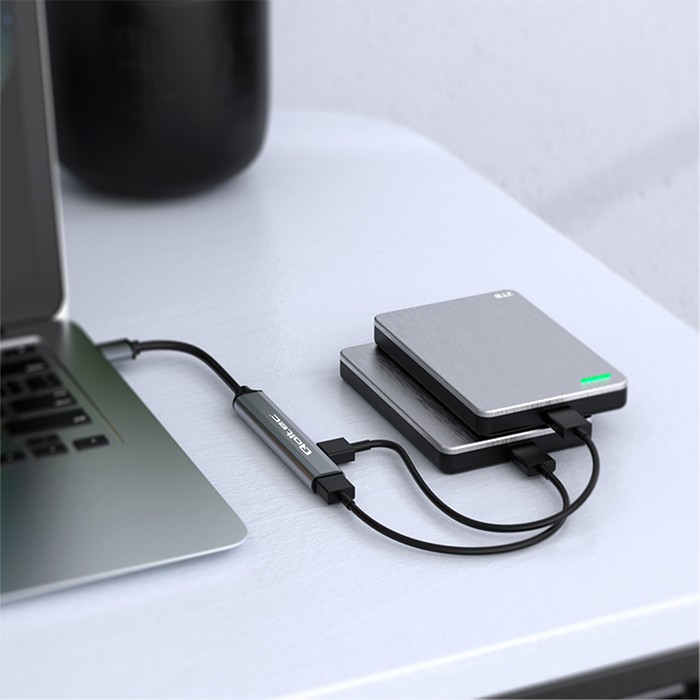 Qoltec USB-Hub 53790 | USB-C | 2x USB 2.0 | USB 3.0