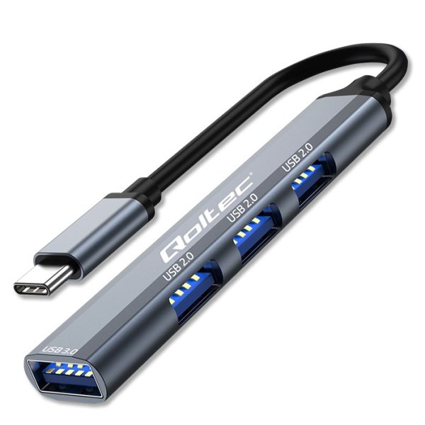 Qoltec USB-Hub 53792 | USB 3.0 | 3x USB 2.0
