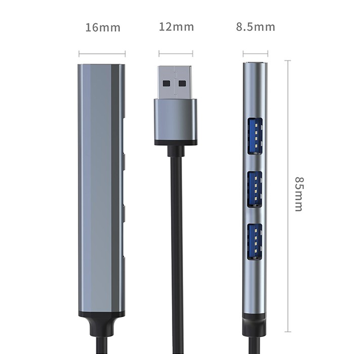 Qoltec USB-Hub 53793 | USB 3.0 | 3x USB 2.0