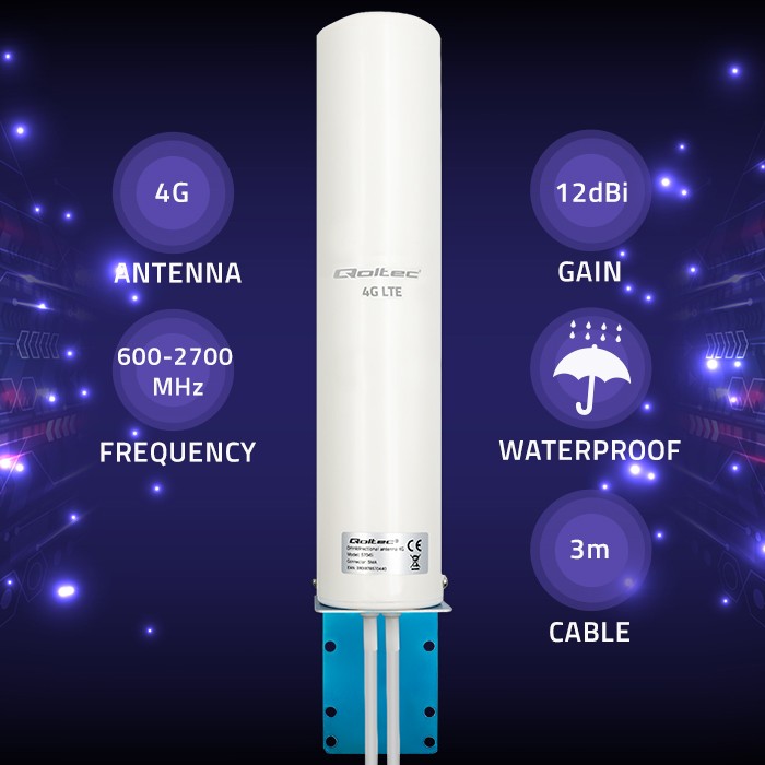 Qoltec LTE-Antenne 57045 | 12dBi