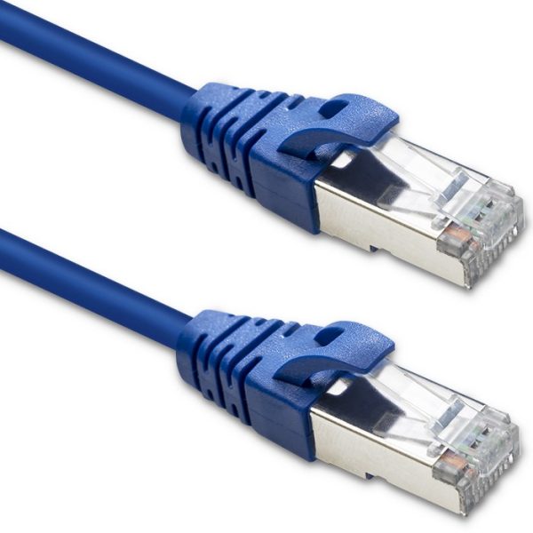 Qoltec Kabel Patchkabel FTP | CAT6 | 2 x RJ-45 | 3m | Hohe Geschwindigkeit | Gold | Geschirmt