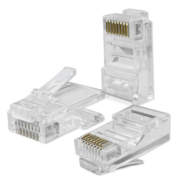 Qoltec RJ45 Modularstecker | CAT5e | UTP |Vergoldete Kontakte | 10 Stück