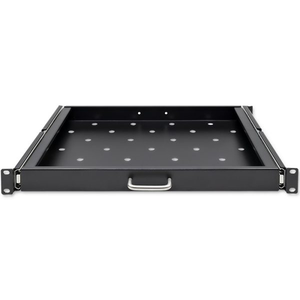 Qoltec Rack-Fachboden 54509 | 600*600 | Schwarz