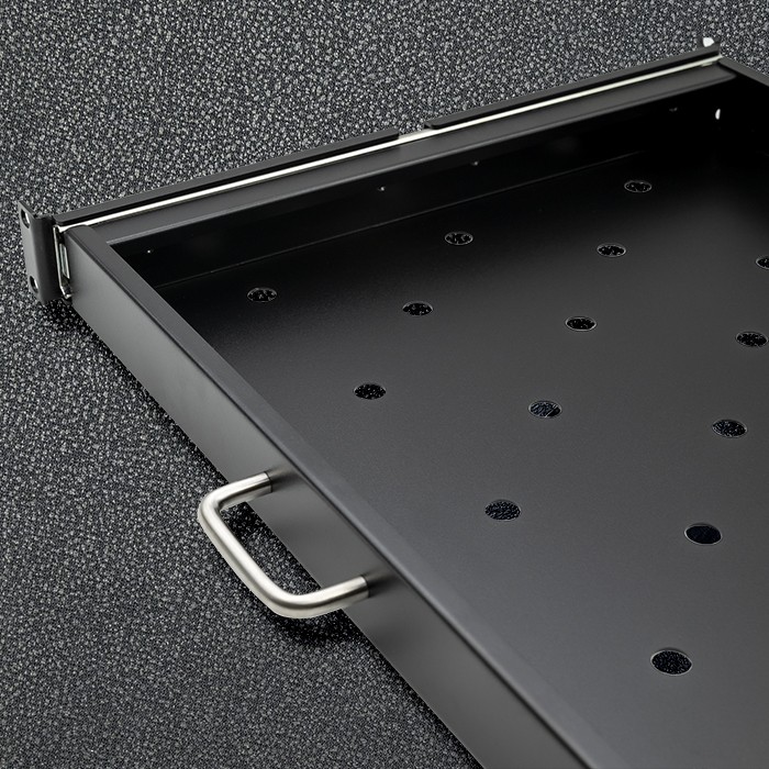 Qoltec Rack-Fachboden 54509 | 600*600 | Schwarz