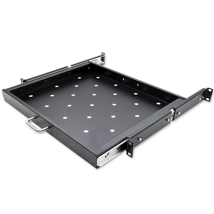 Qoltec Rack-Fachboden 54509 | 600*600 | Schwarz