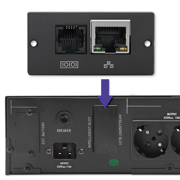 Qoltec Rack-USV 53947 | 3kVA | 2400W | LCD