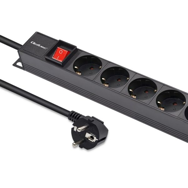 Qoltec 19-Zoll-PDU 54605 | 1U | 16A | 1.8m | PDU | 16xSCHUKO