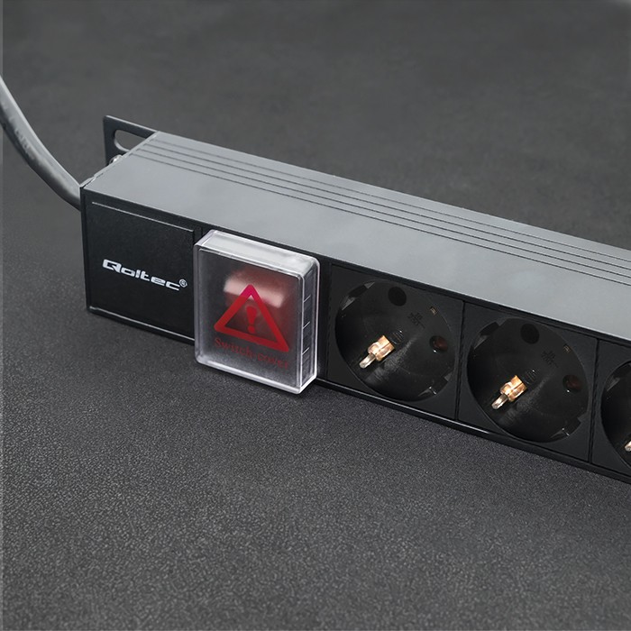 Qoltec 19-Zoll-PDU 54605 | 1U | 16A | 1.8m | PDU | 16xSCHUKO