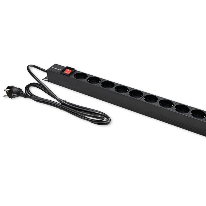 Qoltec 19-Zoll-PDU 54605 | 1U | 16A | 1.8m | PDU | 16xSCHUKO