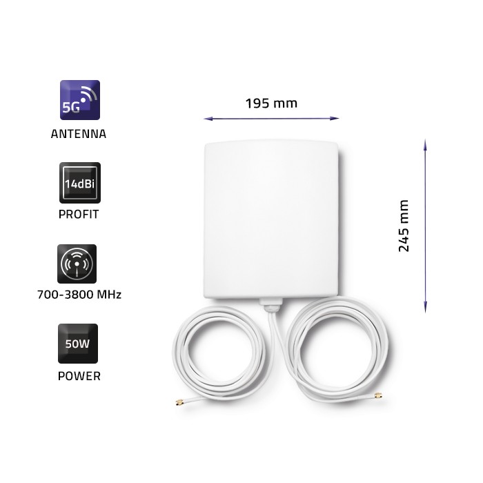Qoltec LTE-Antenne 57022 | 14 dBi