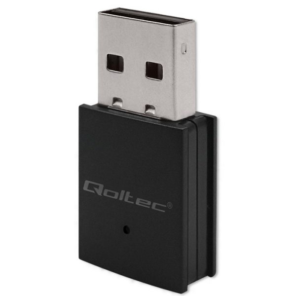Qoltec Wireless Ultra High Speed Mini-Adapter WiFi | Standard-AC | BT 4.0 | USB 2.0 | 600Mbps