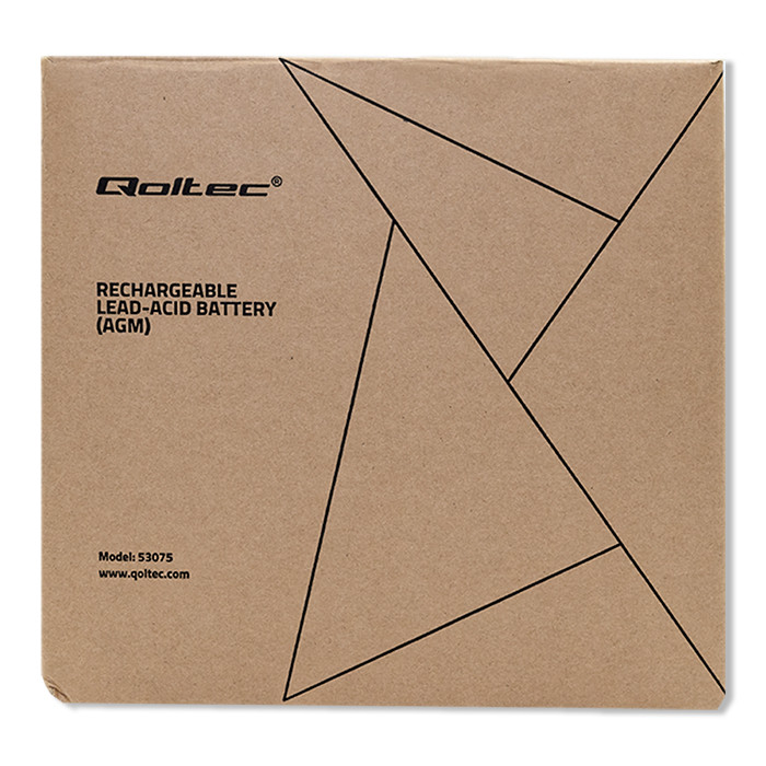 Qoltec AGM-Batterie 53075 | 12V | 80Ah | 23.5kg
