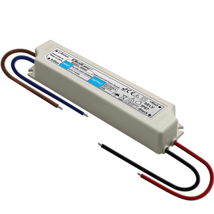 Qoltec Wasserdichtes LED-Netzteil 50940 | 20W | 12V | 1.6A | Weiß