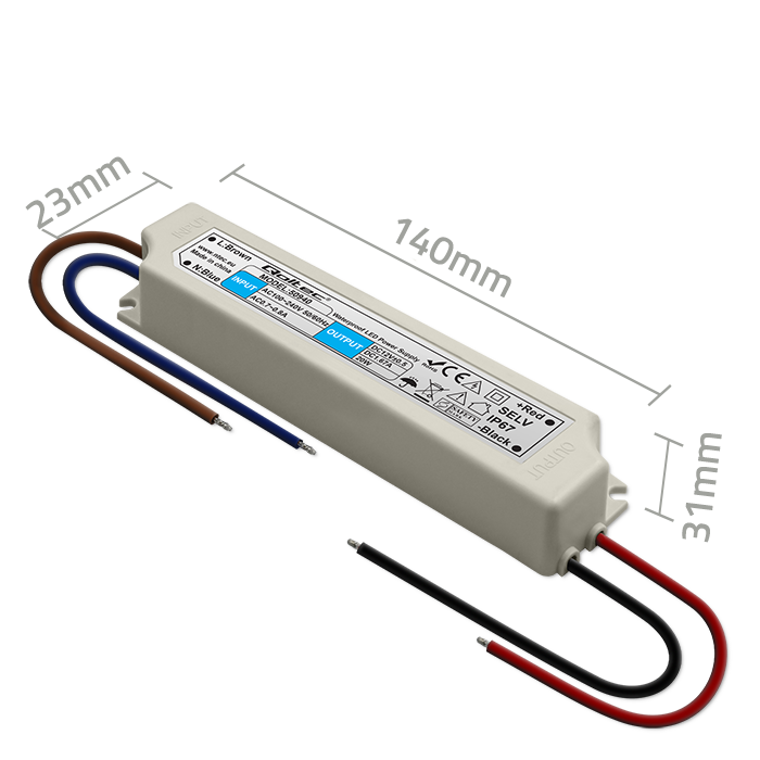 Qoltec Wasserdichtes LED-Netzteil 50940 | 20W | 12V | 1.6A | Weiß