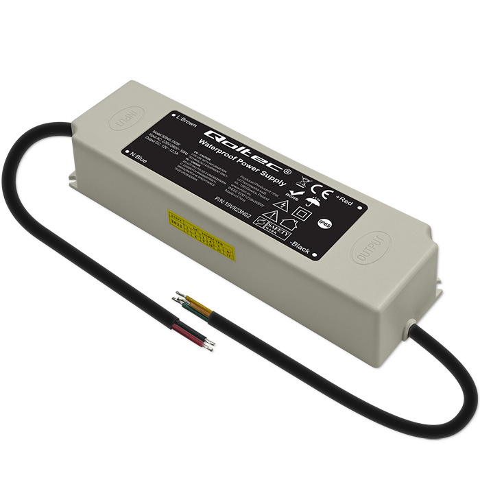 Qoltec Wasserdichtes LED-Netzteil 50945 | 150W | 12V | 12.5A | Weiß