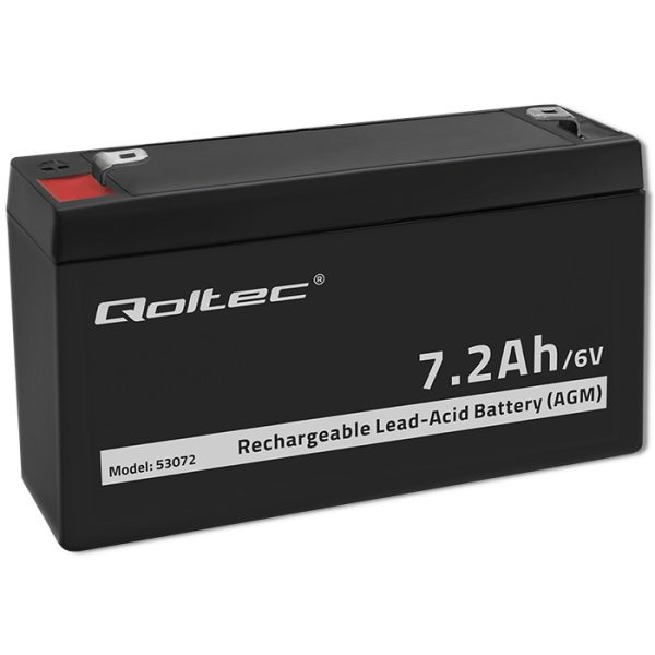 Qoltec AGM-Batterie 53072 | 6V | 7.2 Ah