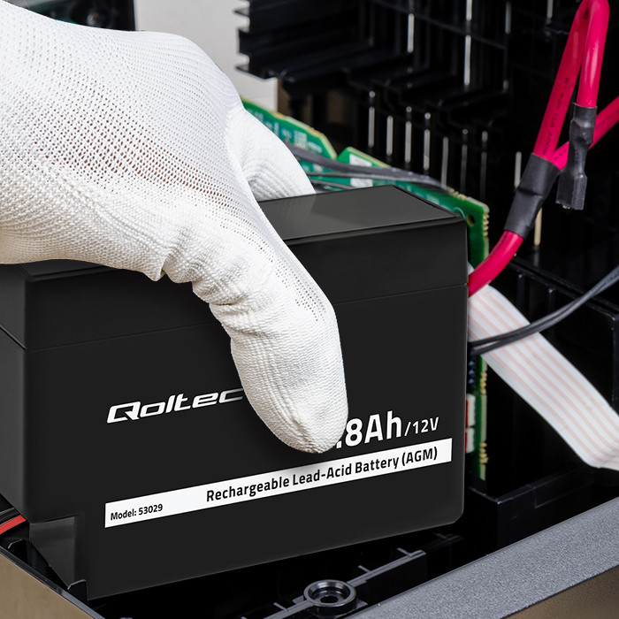 Qoltec AGM-Batterie 53029 | 12V | 0.8Ah