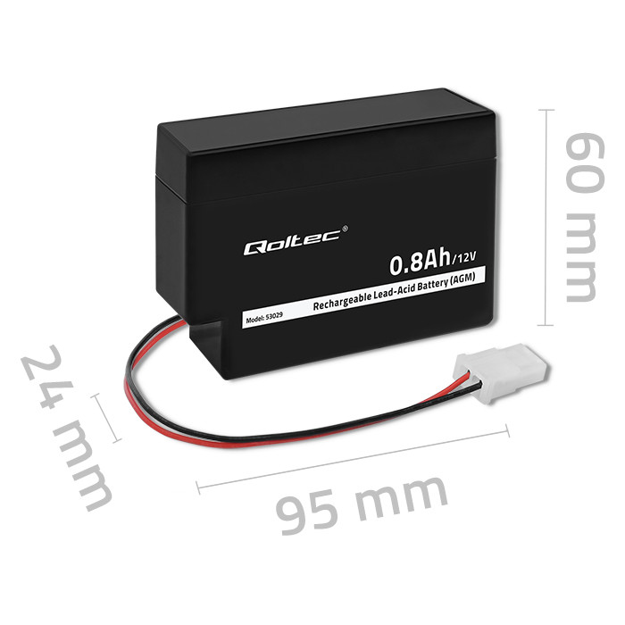 Qoltec AGM-Batterie 53029 | 12V | 0.8Ah