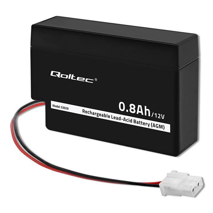 Qoltec AGM-Batterie 53029 | 12V | 0.8Ah