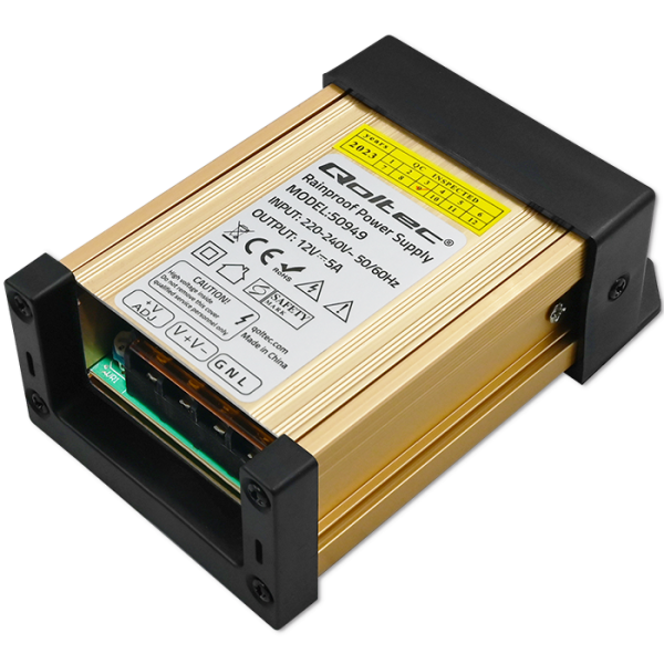 Qoltec Wasserdichtes LED-Netzteil 50949 | 60W | 12V | 5A