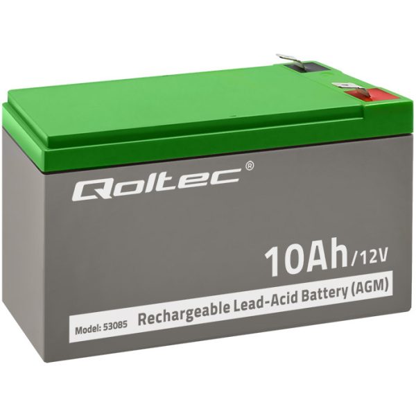 Qoltec AGM-Batterie 53085 | 12V | 10Ah