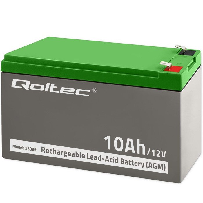 Qoltec AGM-Batterie 53085 | 12V | 10Ah