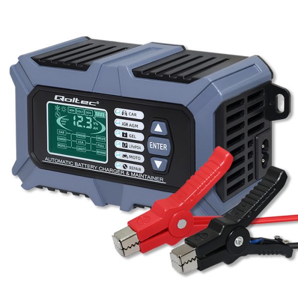 Qoltec Batterieladegerät mit Reparaturfunktion 52488 | 12V | 6A | LCD