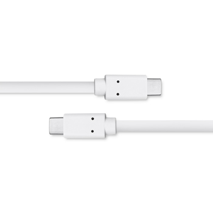 Qoltec USB-C-Kabel 50508 | 1m | Weiß