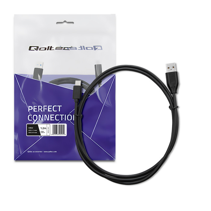 Qoltec USB-C-Kabel 50491 | 3.0 A | 1.2m