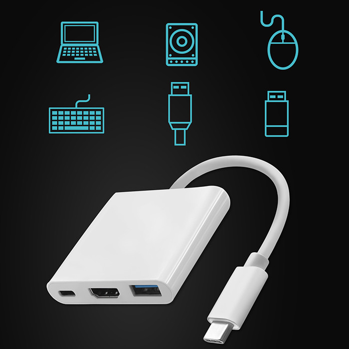 Qoltec USB-Hub 50425 | 100W | USB 3.0