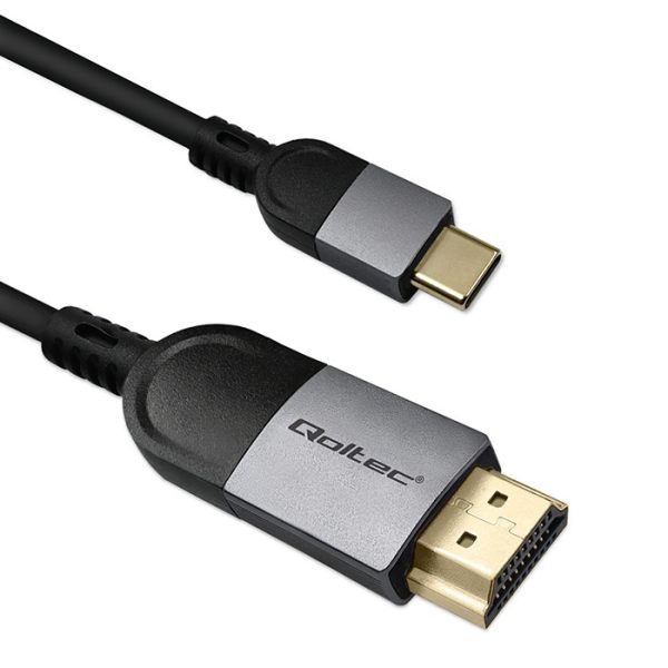 Qoltec USB-C-auf-HDMI-Adapterkabel 50438 | 2m | 60Hz | 32AWG