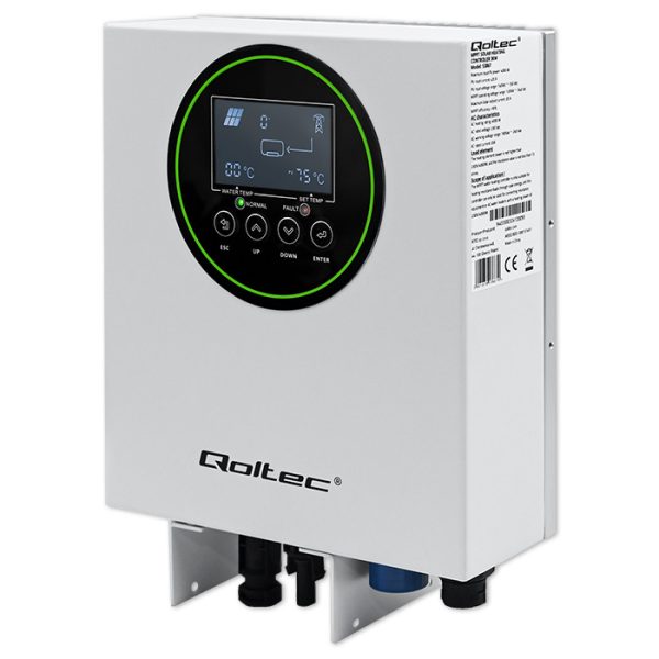 Qoltec Solar-Wechselrichter zur Warmwasserbereitung ECO Solar Boost | MPPT | BYPASS | LCD | 3kW/4kW | W-lan