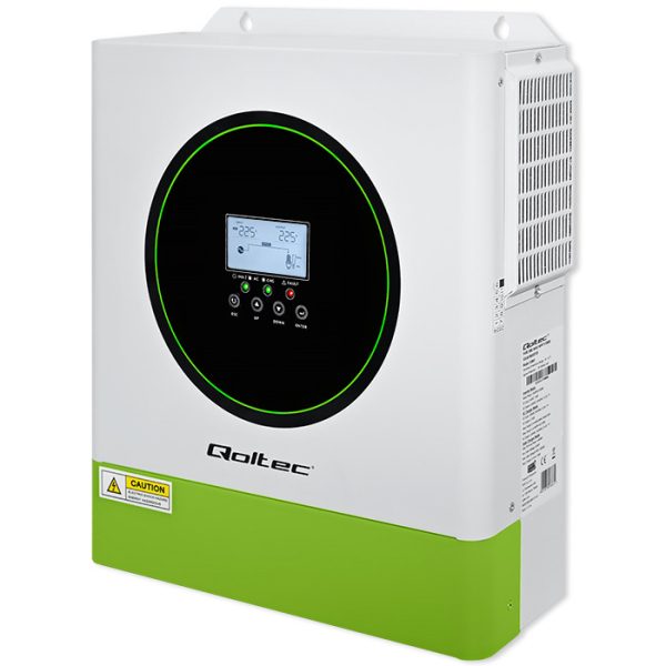 Qoltec Hybrid-Solar-Wechselrichter Off-Grid 3500W | 100A | 24V| MPPT | BMS | AGM GEL LiFePO4 | WLAN-Option | Sinus | Leistungsfaktor 1.0