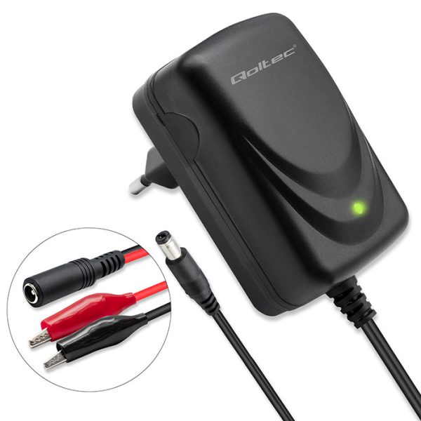 Qoltec Batterieladegerät mit Reparaturfunktion 52424 | 12V | 1A