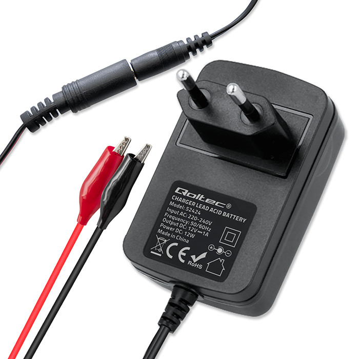 Qoltec Batterieladegerät mit Reparaturfunktion 52425 | 6V | 1A