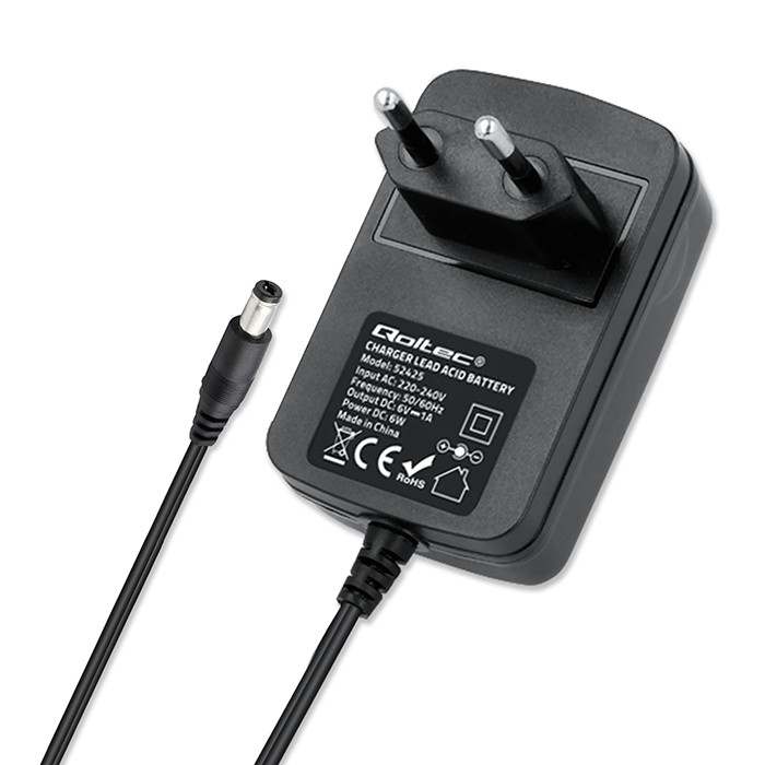 Qoltec Batterieladegerät mit Reparaturfunktion 52425 | 6V | 1A