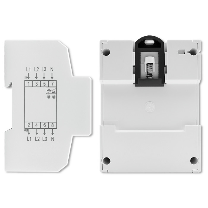Qoltec Three-phase electronic meter | DIN rail energy consumption meter | 400V | 100A | LCD | 4P