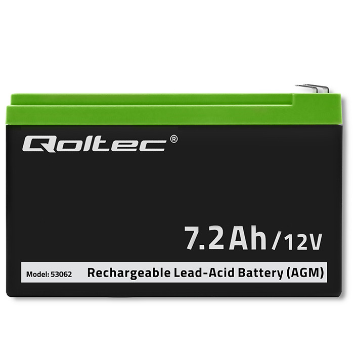 Qoltec AGM-Batterie 53062 | 12V | 7.2 Ah