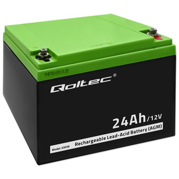 Qoltec AGM-Batterie 53036 | 12V | 24Ah
