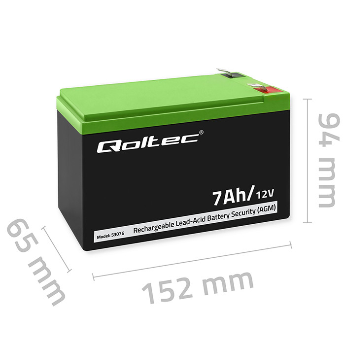 Qoltec AGM-Batterie 53076 | 12V | 7Ah