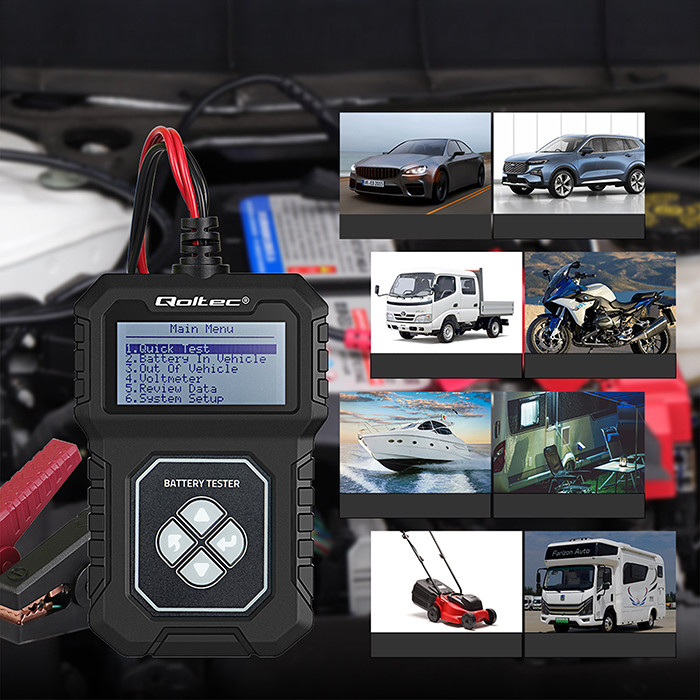 Qoltec Batterietester 50686 | 12V | 30-220AH