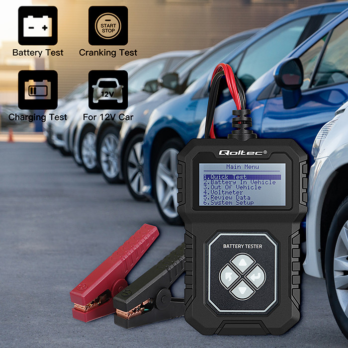 Qoltec Batterietester 50686 | 12V | 30-220AH