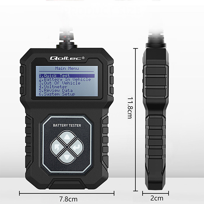 Qoltec Batterietester 50686 | 12V | 30-220AH