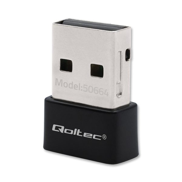 Qoltec Ultraschneller Mini-Wireless-USB-WLAN-Adapter | AC-Standard | 650Mbps