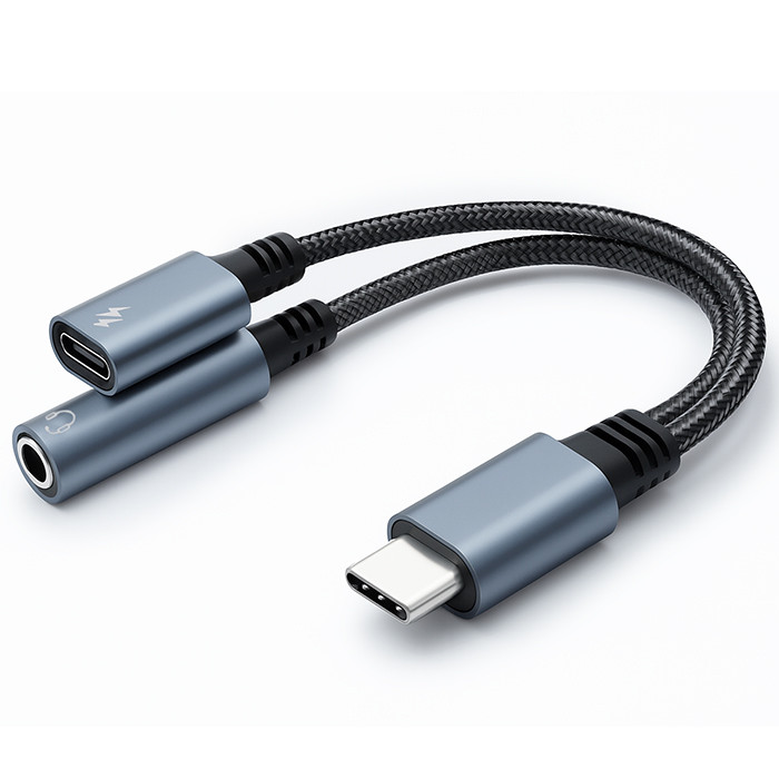 Qoltec USB-Adapter 51785 | 3.5mm | 15W | USB-C | 10cm