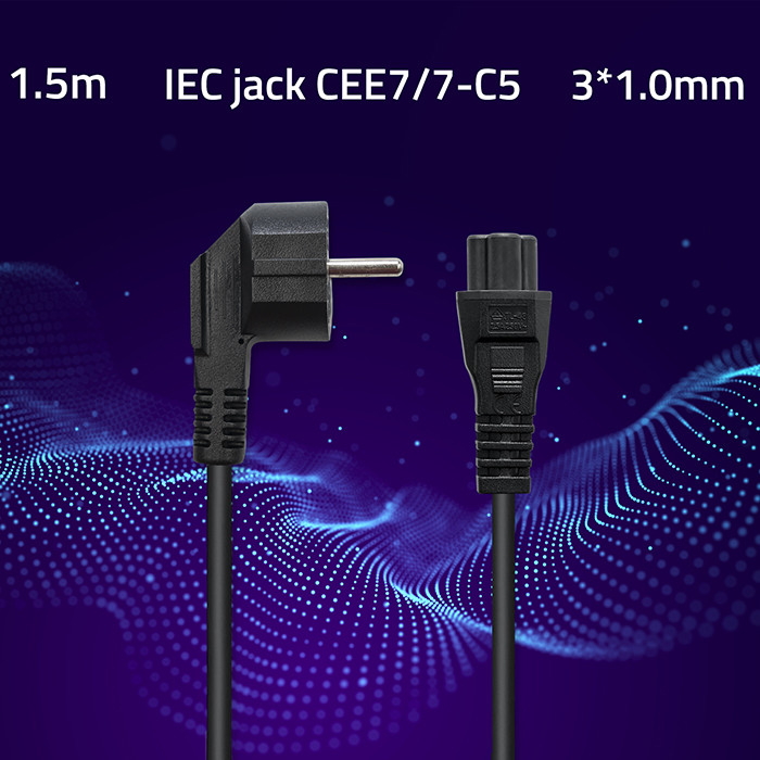 Qoltec Netzkabel 50458 | 1.5m | 3x1.0mm²