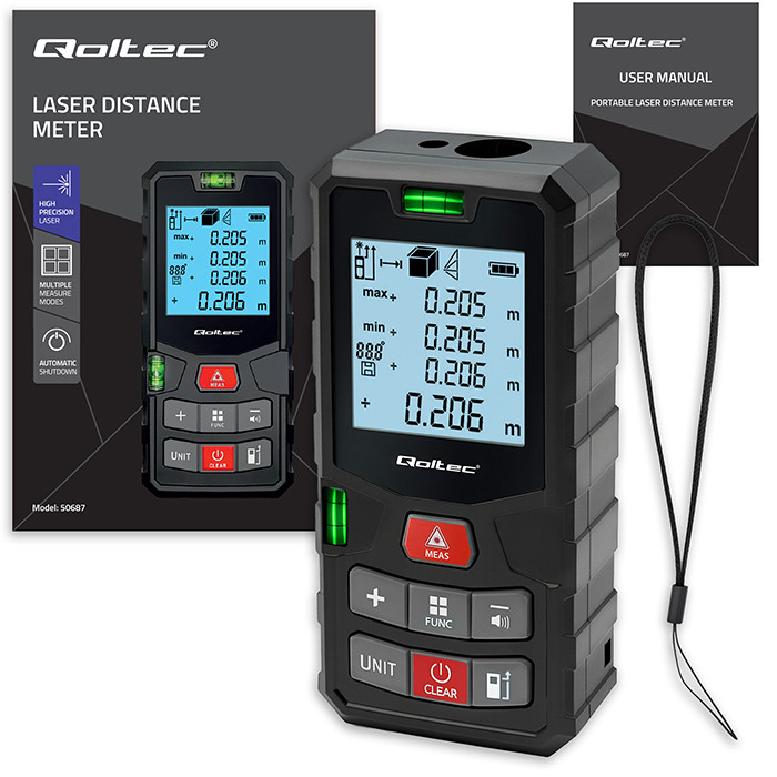 Qoltec Laser-Entfernungsmesser 50687 | 50m