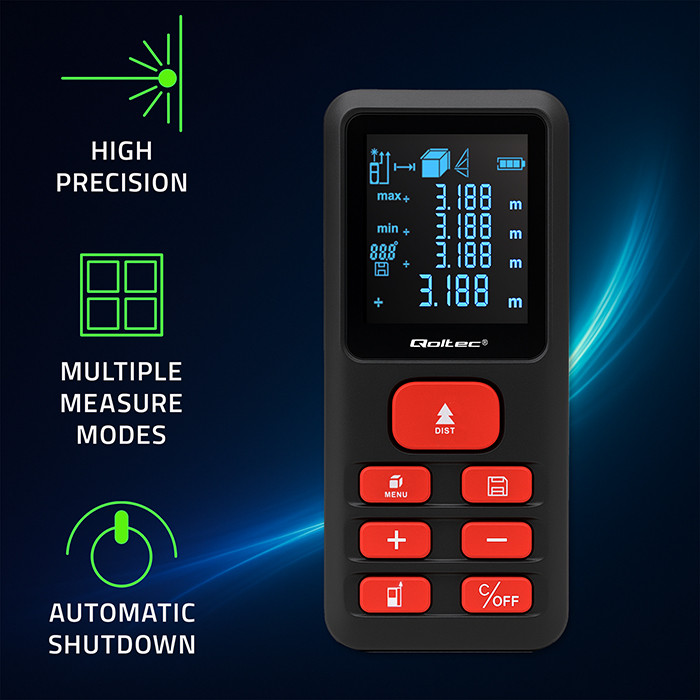 Qoltec Laser-Entfernungsmesser 50688 | 50m